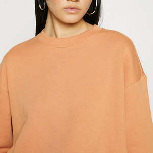 Pullover Plain 2025 Wholesale Custom Women's Casual Wear Sweatshirts OEM Design <b>Crewneck</b> Women's Clothing Breathable Sweatshirts - Product Image 3