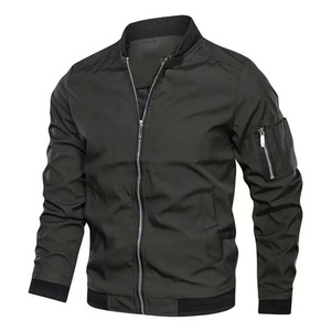 Logo personnalisé grande taille hommes veste mode décontracté matelassé imperméable moto universitaire vol bombardier manteau - Product Image 3