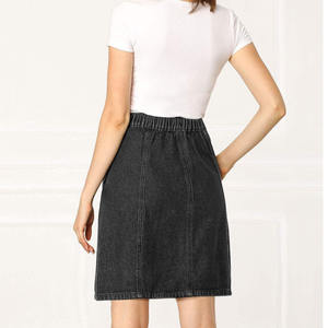 Mini jupe taille haute été Denim jupe avec poches pour femmes jupe pour décontracté et maigre Streetwear mode - Product Image 2