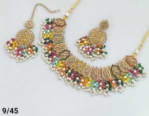 Antique Gold Plated Beautiful Stunning Cubic Zircon <b>Crystal</b> Dangle Drop Choker Wedding Necklace Jewelry With <b>Earrings</b> for Women - Product Image 4