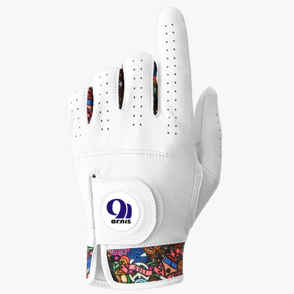 Custom Logo Cabretta Leather Anti Slip Soft Breathable Golf Glove Whole Sale Price 2023 Men Golf Gloves