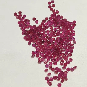 Pierres précieuses de rubis de Mozambique taillées brillantes rondes naturelles de 1.5mm pierres rouges à facettes lâches pour la fabrication de bijoux - Product Image 3