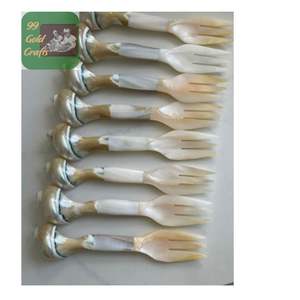 ช้อนเปลือกหอยทำด้วยมือเป็นมิตรต่อสิ่งแวดล้อมช้อนแม่ของขนมมุกประกายธรรมชาติและเสร็จเรียบ - Product Image 5