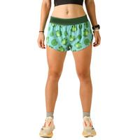 Celana pendek Jogging wanita/spandeks pas badan ketat pinggang tinggi desain khusus dengan Logo grosir dan cepat kering dan tembus udara
