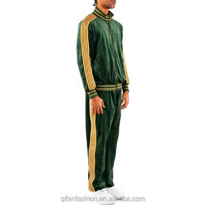 Chándal de dos piezas para hombre de la mejor calidad poliéster/algodón ajustado ligero y cómodo logotipo personalizado cremallera completa - Product Image 2