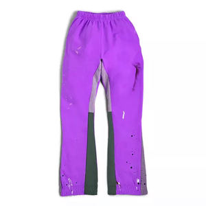 Pakistan MAde Top qualité hommes pantalons de survêtement décontracté évasé empilé pantalon de survêtement avec cordon de serrage taille Flare pantalon de survêtement - Product Image 6