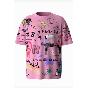 ขายส่งเสื้อยืดพิมพ์ลายแขนสั้นขั้นต่ําขั้นต่ําขายส่งเสื้อยืดผ้าฝ้ายหลวมลําลองคุณภาพสูงเสื้อยืดขนาดใหญ่ - Product Image 5