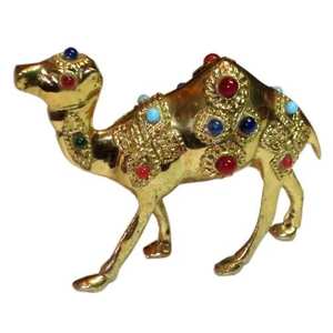 Camello de latón hecho a mano de alta calidad con grabado acabado dorado para decoración Metal artesanías árabes camello - Product Image 6