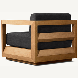 Canapé en teck pour se détendre en extérieur, équipé de mousse souple, style moderne et simple, durable - Product Image 3