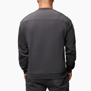 Ensemble sweat-shirt et jogging pour homme en molleton gris anthracite, confortable, décontracté, marque privée OEM Trackstar - Product Image 3