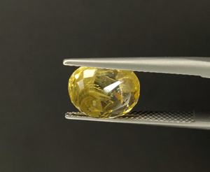 Zafiro amarillo Natural de alta calidad, sin calor, corte ovalado, tamaño de anillo de 5,80 quilates, piedra natal de septiembre para anillo y astrología - Product Image 3