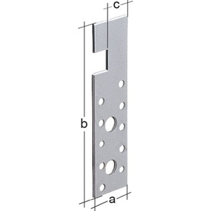 Anclaje de Madera y Hierro Galvanizado Sendzimir GAH, Dimensiones 180 x 30 x 4 mm, Herramienta para Fijación Segura - Product Image 1