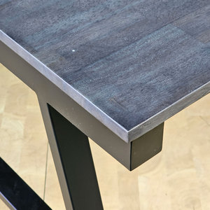 ACONCEPT HBAC017 Luxury Modern L-Shaped <b>Desk</b> 140cm Main Tabletop Steel Legs Melamine Wood Office Furniture Assembly Required - Product Image 3