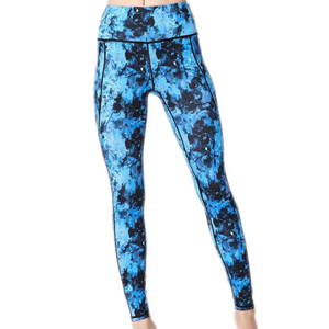 Sublimación personalizada Cintura media Ladies Yoga Mejor logotipo personalizado Impreso Transpirable Legging Patrón sólido OEM disponible - Product Image 4