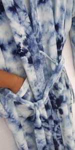 Boho Vintage Maxi <b>Tie</b>-<b>Dye</b> Rayon Kaftan for Women with V-Neck Flare Sleeves Summer Occasion - Product Image 6