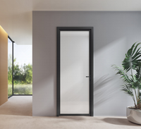 Porte battante moderne en aluminium pour placard, double battant, pour salle blanche médicale, étanche, en verre, pour salle blanche domestique, garantie 5 ans