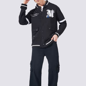 Veste de baseball universitaire en patchwork, taille standard, article frais, broderie, veste universitaire, prix abordable, approvisionnement en ligne sur le marché - Product Image 4