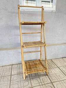 Étagère en bambou à 3 niveaux Décor Meubles de maison Bibliothèque en bambou Étagères de rangement Fabriqué en gros au Vietnam - Product Image 4