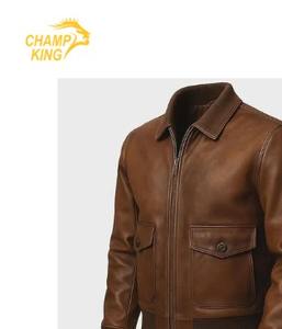 CHAQUETA DE CUERO PARA HOMBRE, CHAQUETA DE CUERO AUTÉNTICO CON PIEL DE CORDERO, COLOR 2025 - Product Image 5