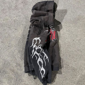 Sudadera con capucha Coreana de lana pesada personalizada, lavado ácido desteñido Vintage sin forro, 300g, poliéster/algodón, secado rápido, transpirable, teñido liso para - Product Image 6