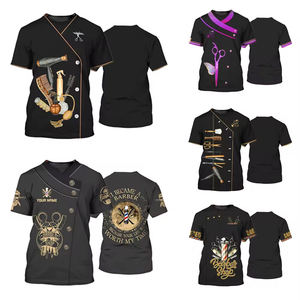 Cómodo uniforme de Barbar diseñado para uso diario en barberías con tela duradera y apariencia profesional elegante - Product Image 3