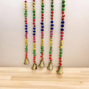 Coloré pompon chaîne guirlande nuit fête décoration tentures murales Diwali Rakshabandhan Ganpati événement nouveau décor de bureau à domicile - Product Image 3