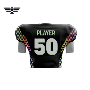 Conjunto de uniforme de fútbol americano personalizado 100% poliéster transpirable manga corta sublimación impresa color personalizado y logotipo - Product Image 5