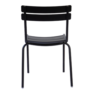 Silla de Comedor de Metal Negra Contemporánea para Exteriores, Cómoda, Plegable, de Hierro, Apilable, para Jardín, Interior y Dormitorio - Product Image 4