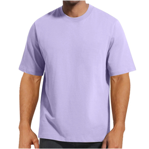 Heavyweight 300 GSM 100% Cotton Oversized TShirts Loose Fit Printed Men's T-Shirts Baggy Cropped Plain Blank T-Shirt for Men - Product Image 1