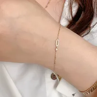 Pulsera Clásica Minimalista de Plata de Ley 925 Chapada en Oro de 14k con Circonita Corte Princesa para Mujer - Joyería para Regalo de Fiesta