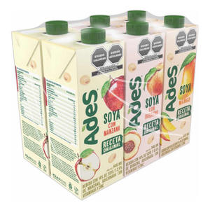 Boisson végétale à base de lait de soja à la vanille Ades, lisse, saine et nutritive, carton de 1L - Product Image 1