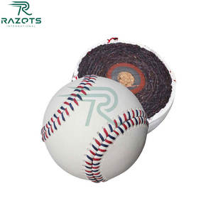 Razorts International BB013 Pelota de béisbol de cuero hecha a mano ligera de alta calidad-Logotipo personalizado Uso de entrenamiento de tamaño personalizado para - Product Image 4