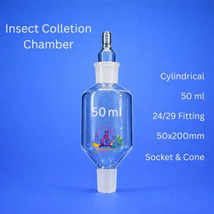 Chambre de collecte d'insectes 50 ml en verre cylindrique de qualité laboratoire avec raccords coniques 24/29 - Product Image 1