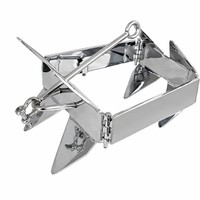 Ancre pliante en acier inoxydable 316, ancre de bateau pliable de type Bruce pour yacht, bateau rapide, matériel d'amarrage marin
