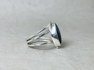 Natural Labradorite Sterling Silver Rings Labradorite Jewelry Marquise Gemstone Blue <b>Fire</b> Labradorite Rings Gift for Her - Product Image 4