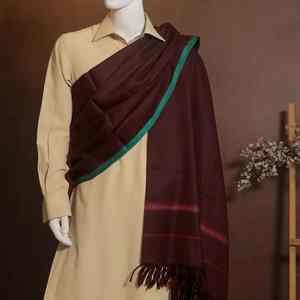 Men Soft Winter <b>Wool</b> <b>Shawl</b> Warm Breathable 300g Traditional Elegant Solid Color Wrap for Office Middle Eastern - Product Image 6