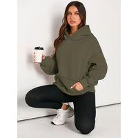Sudadera con Capucha para Mujer de Fibra de Bambú de Alta Calidad, 300/500 GSM, Estampado 3D Puff, Estilo Urbano de Invierno, Personalizada con Diseño Térmico Frontal