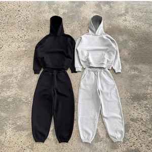 Conjunto Deportivo Extra Grande para Hombre, de Alta Calidad, Personalizado, con Capucha, Lavado Ácido, Poliéster/Algodón, Felpa Francesa, Ecológico - Product Image 1