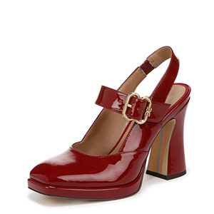 Zapatos de Tacón Alto Personalizados para Mujer, Tipo Mary <span class=keywords><strong>Jane</strong></span> con Tira Trasera, Microfibra, Tacón de 11.5 cm, Punta Cuadrada, Plataforma, para Fiestas de Verano - Product Image 2