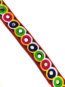 Wholesale Customized Color Eco-Friendly Polyester Glass Embroidery 1" Woven <b>Webbing</b> Fabric for Garments and Bag Decorating Deals - Product Image 2