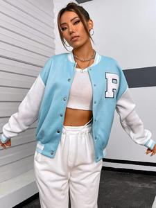 Veste universitaire tendance pour femmes, à manches longues et courte, style streetwear, tendance pour l'hiver - Product Image 5