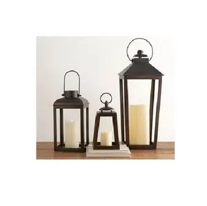 Fornecedor de lanternas de metal para velas, novo design personalizado, fabricante e exportador de velas de vidro e ferro mais vendidos