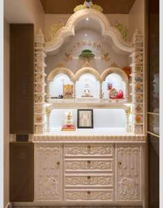 ตกแต่งวัดหินอ่อนสีขาวตกแต่งบ้านจิตวิญญาณทำด้วยมือป้องกันการกัดกร่อนทนทานดีไซน์ทันสมัยปรับแต่งได้ - Product Image 4