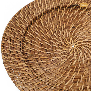 Assiette de charge en rotin vietnamien écologique ensembles de vaisselle tissés à la main durables plats à prix raisonnable pour les fêtes et les hôtels - Product Image 3