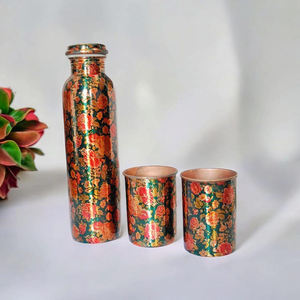 Botella de agua de cobre de 500ml de alta calidad Nuevo aspecto con precio razonable Jarra y botella de cobre puro - Product Image 4