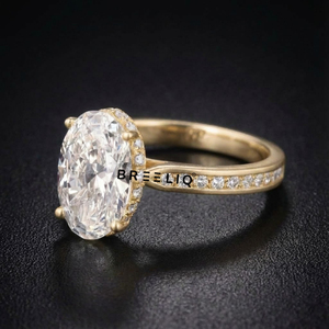 Anillo Solitario de Moissanita con Corte Ovalado de 3.5ct VS al por Mayor, Plata de Ley 925, Estilo Diamante Personalizado, Joyería de Compromiso y Boda - Product Image 6