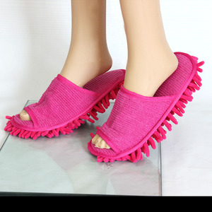 Unisex <strong>Microfiber</strong> for Slippers Open-Toe Home Cleaning <strong>Mop</strong> for Slippers with Non-Slip Design Low Flat for Winter and Spring - Product Image 2