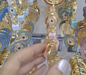 DAFNI <b>BIG</b> PAZAR Fashion Alloy Metal Carabiner Keychain with Unique Enamelled Tips 3D Shape Embossing Printing - Product Image 4