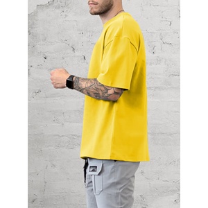 Custom Design Men's Oversize 100% Cotton Long Sleeve Fleece Heavyweight 220g Round Neck T-Shirt with Custom <b>Logo</b> & Blank Options - Product Image 6