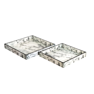 Plateau de service en marbre poli de haute qualité, vente en gros, nouveau design, fait main, style américain, écologique, pour mariage - Product Image 2